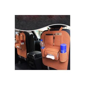 Organizer Da Auto Universale - Tasca Portaoggetti Per Sedile Con Portabevande E Fori Per Cavi - Foto 2