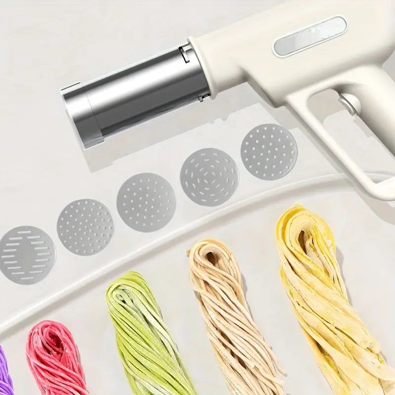 Macchina per pasta elettrica per noodle automatica portatile con 5 stampi