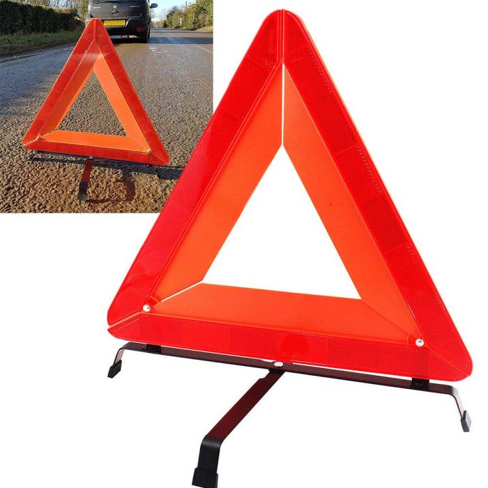 Triangolo di emergenza catarifrangente omologato base sicurezza stradale  auto