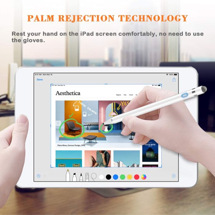Penne Stilo per Touchscreen Penna Touch Attiva Universale Ricaricabile  Capacitiva da 1.5mm Pennino Penne per Cellulari Compatibile per iPad iPhone  Samsung Galaxy Huawei LG Android Tablet