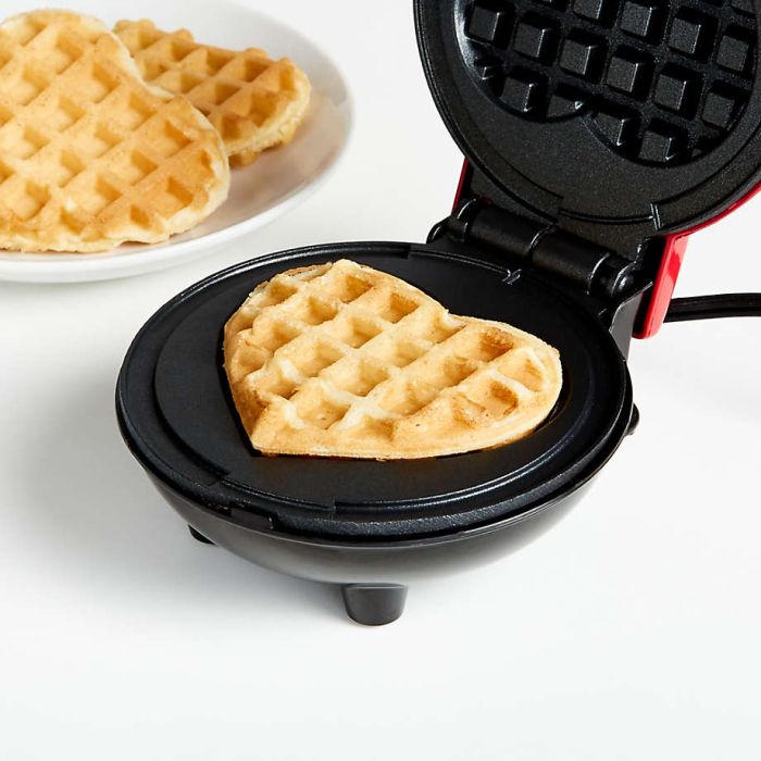 Piastra waffle a forma di cuore mini macchina per waffle