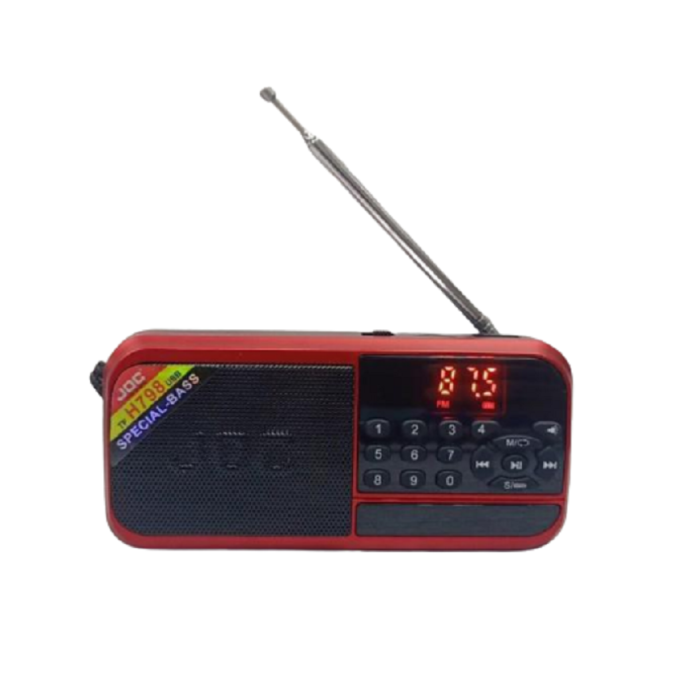 Joc H789BT Mini Radio Portatile Radio FM AM con Altoparlanti Display LCD  Batteria Ricaricabile Radiolina Tascabile