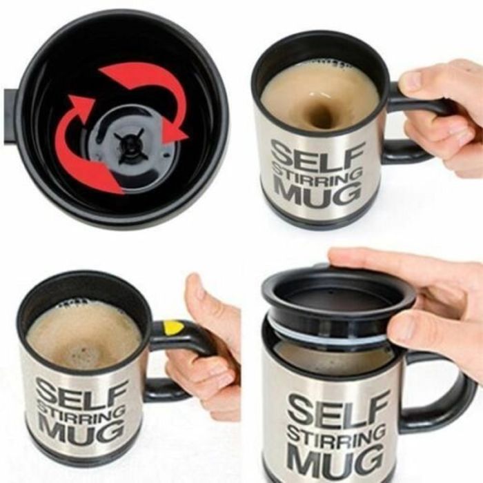 Tazza Automescolante Self Stirring Mug Idea Regalo Caffe Latte Per