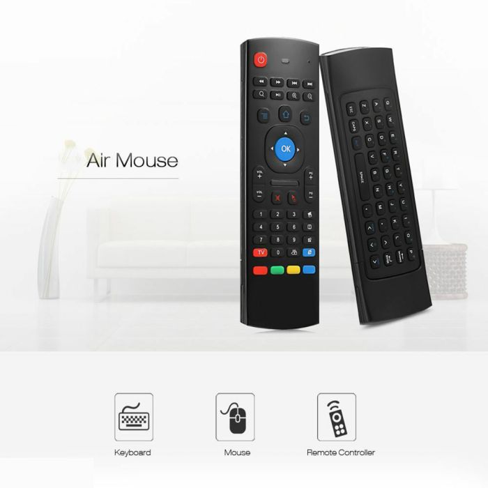 Telecomando Con Tastiera Wireless Air Mouse Movimento Android Box Pc Dongle  Usb