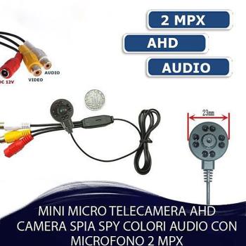 Mini telecamera spia camera ahd 2mpx microfono