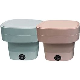 Mini Lavatrice Portatile Pieghevole 13L - Con Centrifuga, Per Biancheria Intima, Calze, Rosa