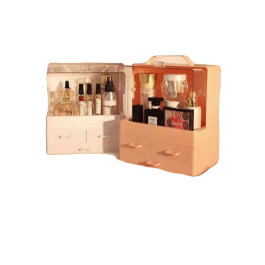 Organizer Box Cosmetici 3 Cassetti Maniglia Antipolvere Espositore Makeup  LD-288