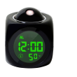 Sveglia multifunzione con proiezione digitale Sveglia con conversazione vocale Display LCD con termometro elettronico Funzione di proiezione a soffitto a parete
