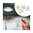 3 Faretti Luci Led Senza Fili Con Telecomando A Distanza Wireless