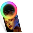 Selfie Light Ring RG-01 , Ricaricabile Anello Luminoso a LED RGB, Supplemento Selfie Illuminazione Notte Oscurità Selfie Migliorato per Smartphone