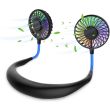 Doppio Ventilatore Portatile Usb Sport Ricaricabile Aromaterapia Led Profumo