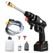 Idropulitrice ad Alta Pressione 150 bar,24V Spruzzatore a Batteria 5600mA-Tubo 5m,per la Pulizia di Auto/Recinzioni/Giardino/Patio/Piscina