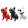Speaker cassa bluetooth sd portatile bulldog francese con collare e occhiali da sole