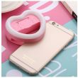 Luce Ad anello per selfie a forma di cuore luce da scrivania USB per telefono cellulare