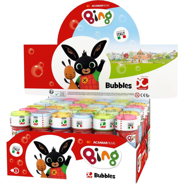 Set 36pz Bolle Di Sapone Coniglietto Bing Giochi Per Bambini