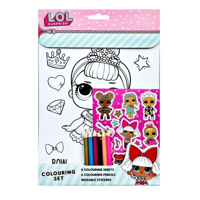 Album Da Colorare L O L Surprise Con Stickers Adesivi Matite Colorare E Fogli Con Personaggi